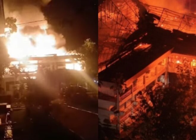 Kebakaran Besar di Kantor Bupati Bulungan Kaltara: 9 Armada Damkar Diterjunkan untuk Jinakkan Api