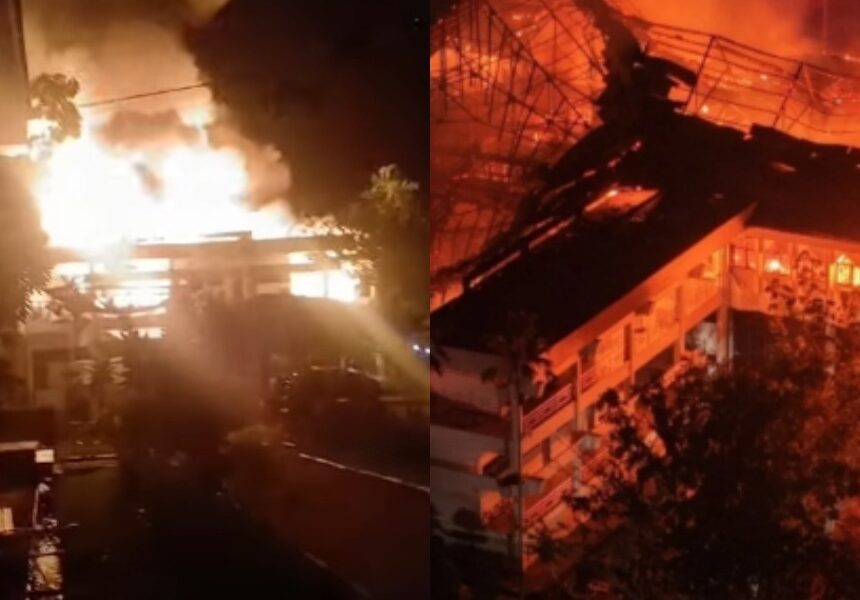 Kebakaran Besar di Kantor Bupati Bulungan Kaltara: 9 Armada Damkar Diterjunkan untuk Jinakkan Api