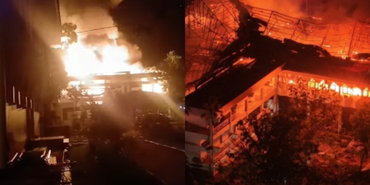 Kebakaran Besar di Kantor Bupati Bulungan Kaltara: 9 Armada Damkar Diterjunkan untuk Jinakkan Api
