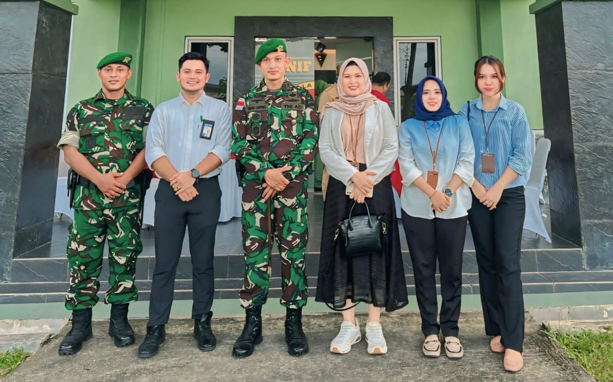 BRI BO Kisaran Hadiri Penyambutan 450 Prajurit Satgas Pamtas Statis RI–PNG Yonif 126/KC