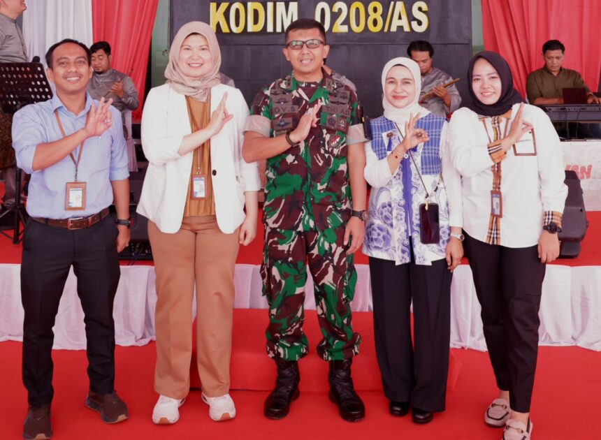 Hadiri Peresmian Masjid Al-Ikhlas Kodim 0208/AS, BRI BO Kisaran Serahkan Penghargaan bagi Anak Prajurit Berprestasi